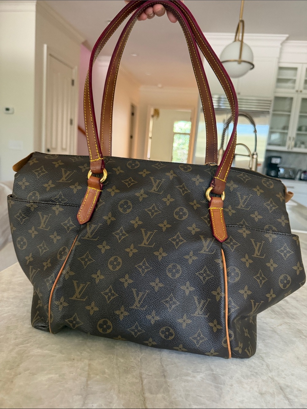 Louis Vuitton Monogram Canvas Tote with Vachetta Trim